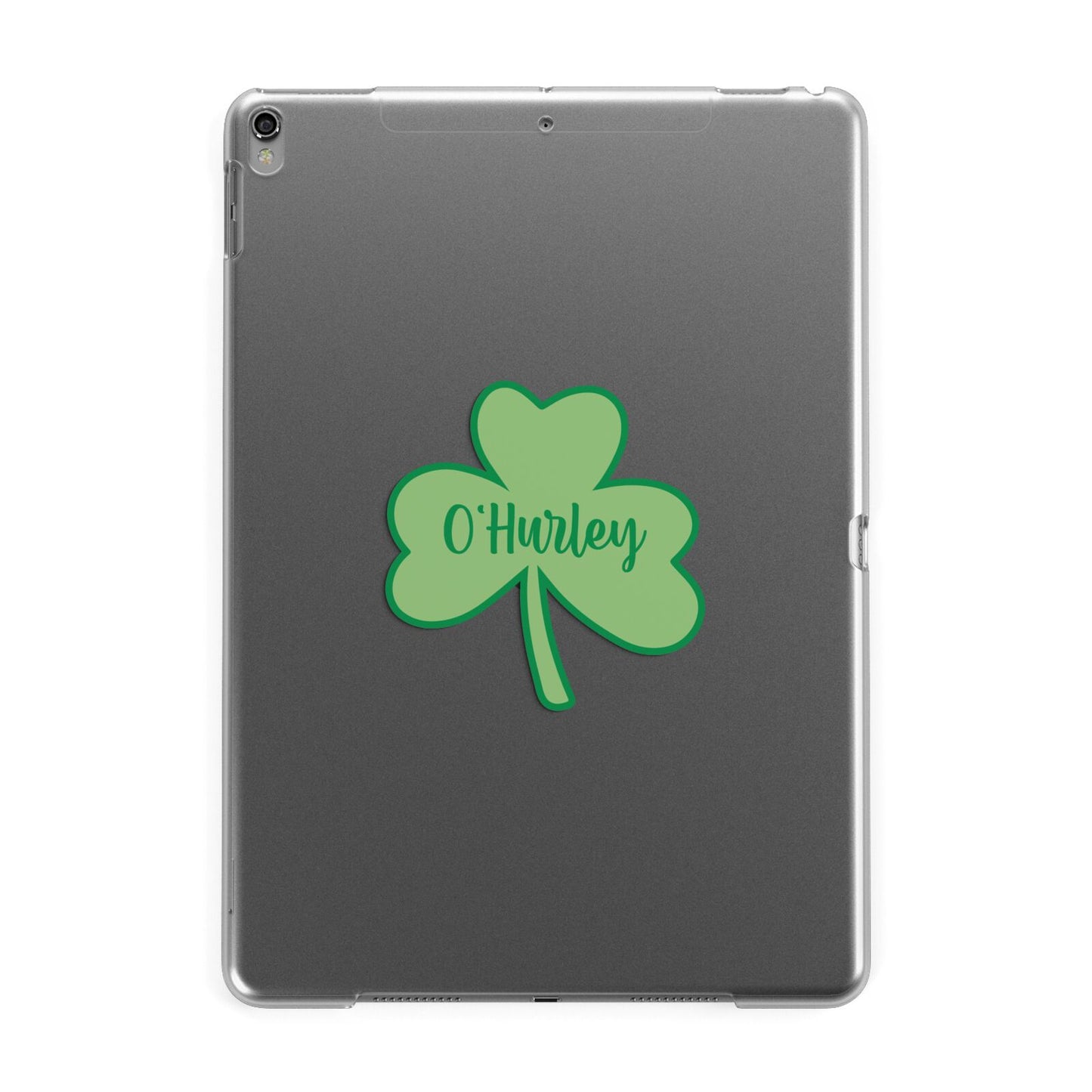 Shamrock with Name Apple iPad Grey Case