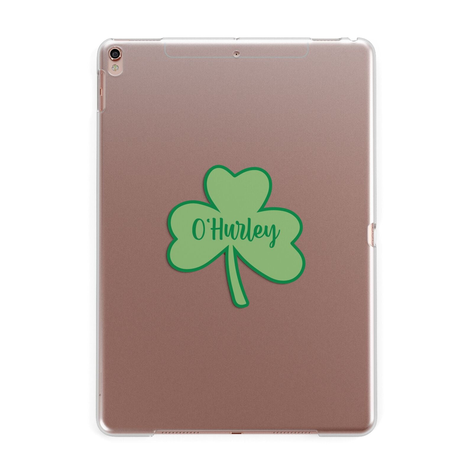 Shamrock with Name Apple iPad Rose Gold Case