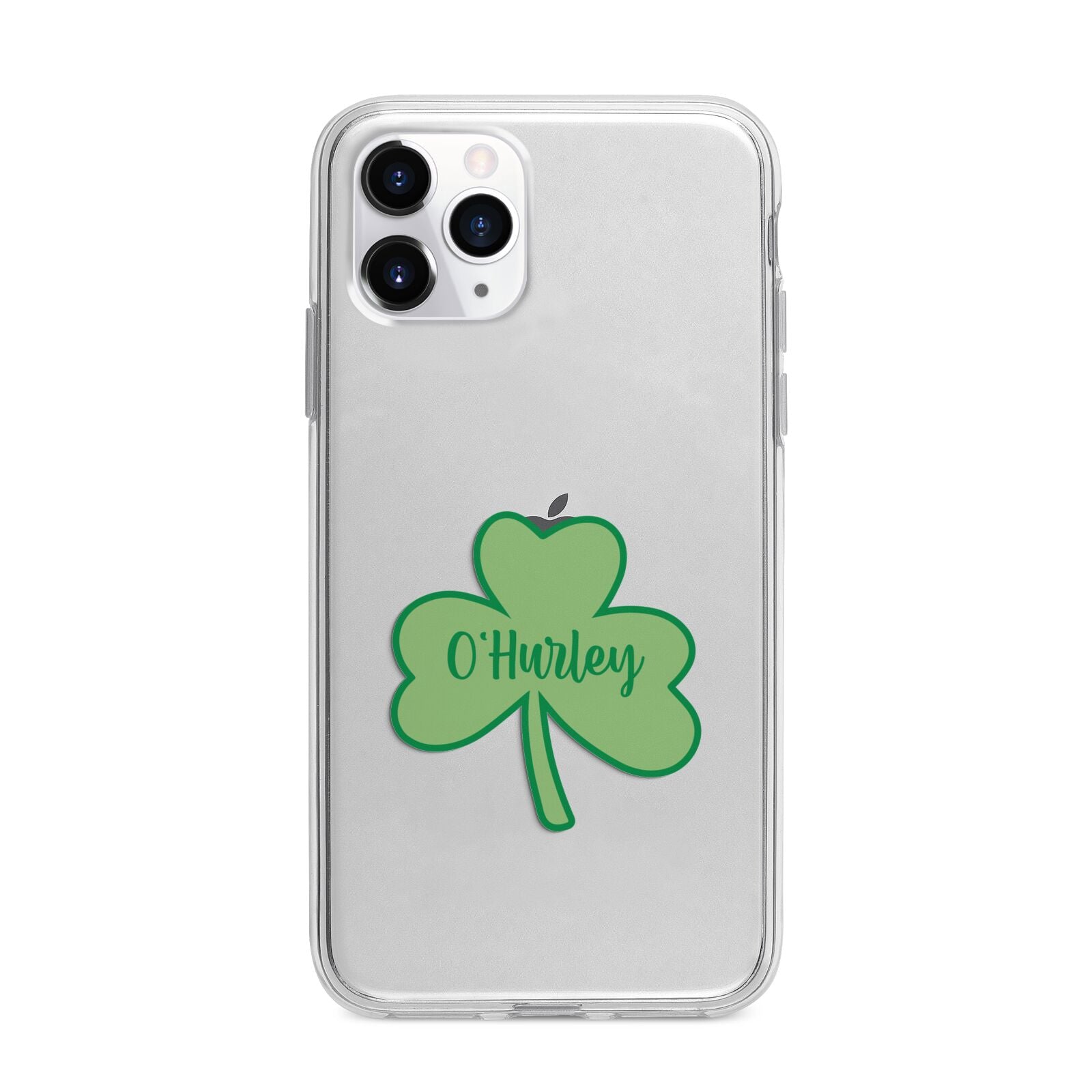 Shamrock with Name Apple iPhone 11 Pro Max in Silver with Bumper Case