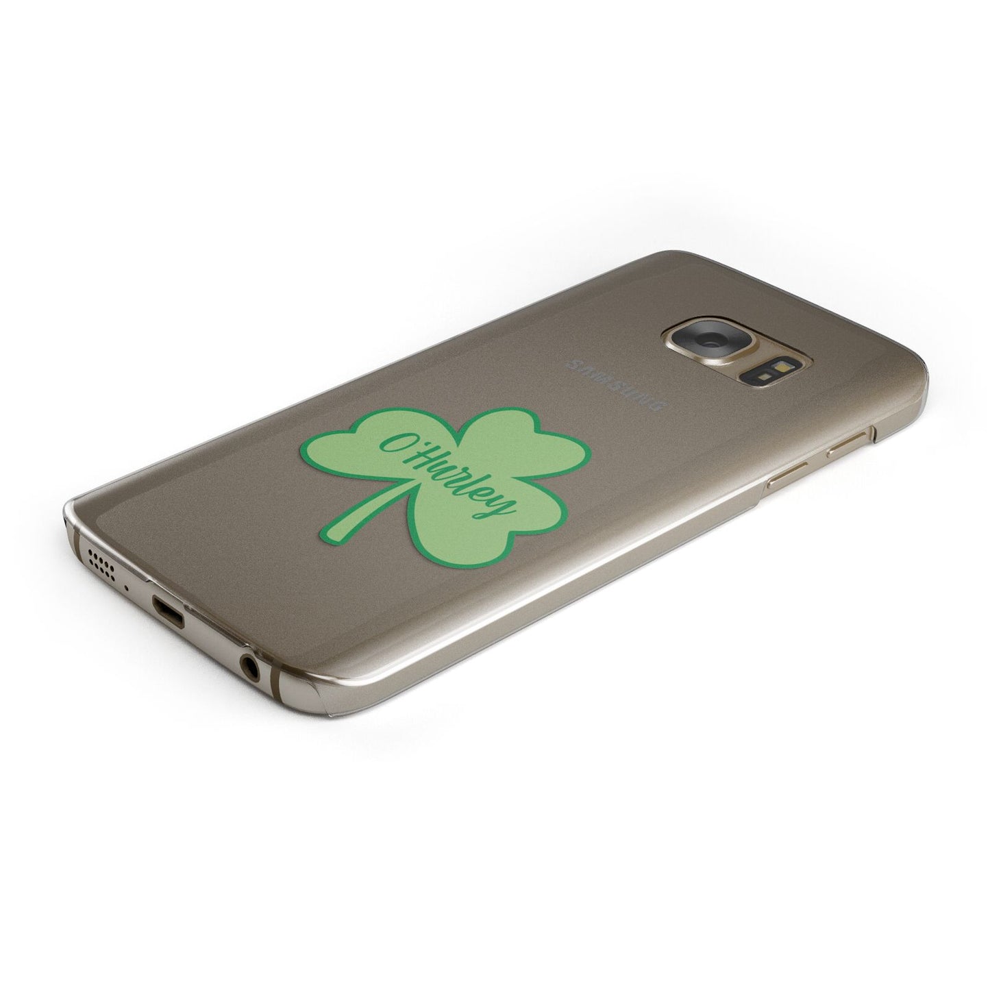 Shamrock with Name Samsung Galaxy Case Bottom Cutout