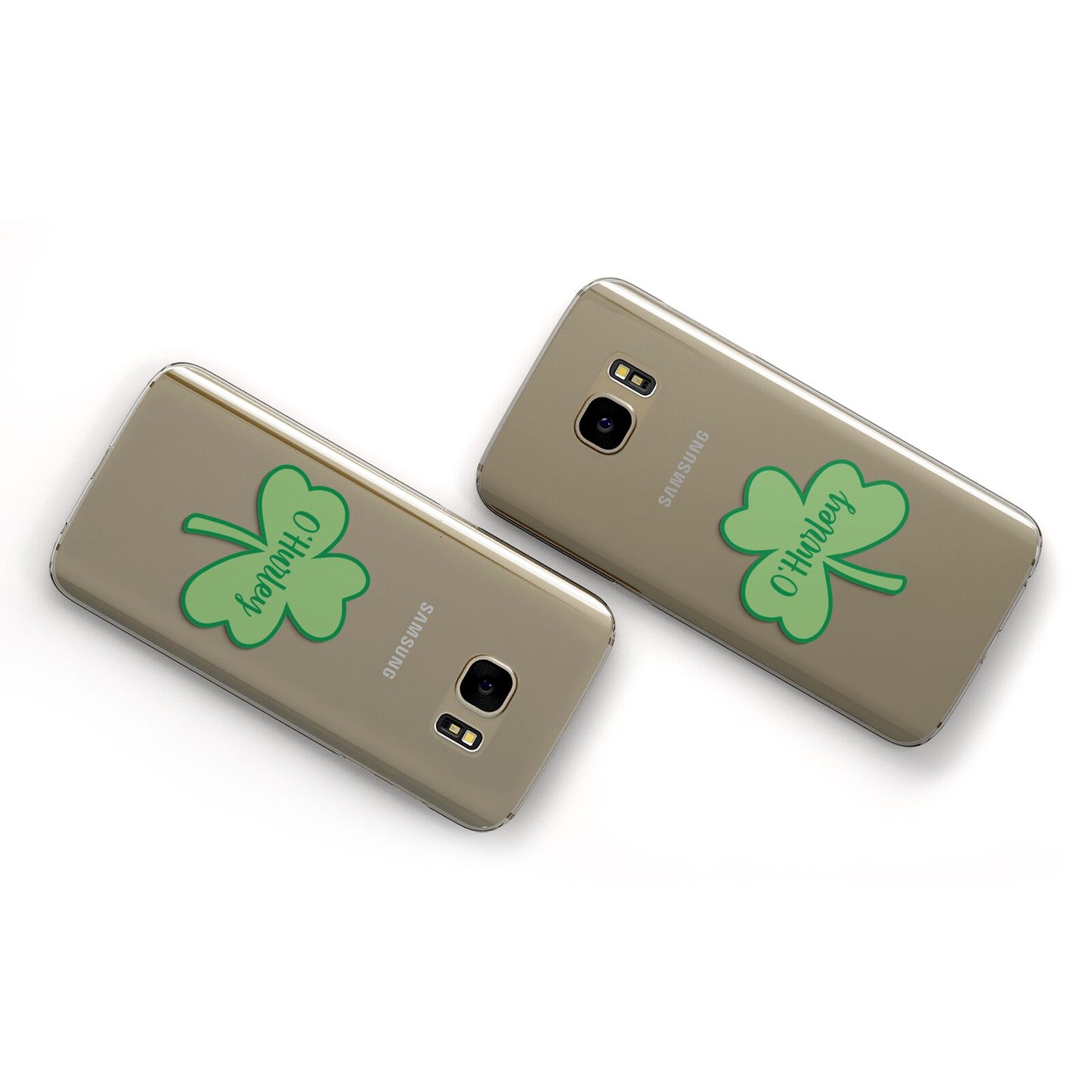 Shamrock with Name Samsung Galaxy Case Flat Overview