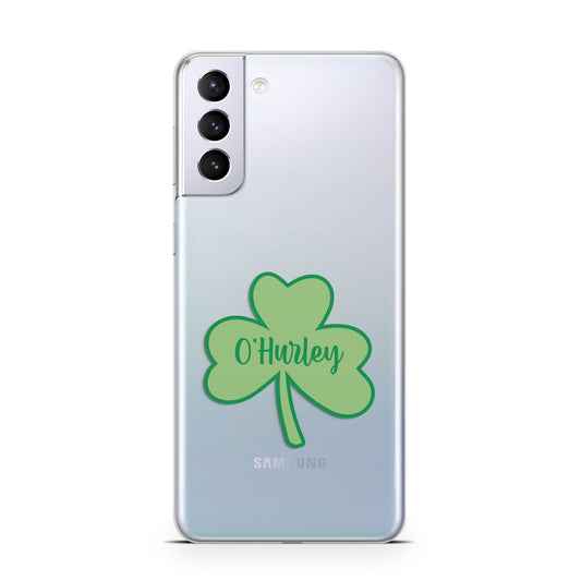 Shamrock with Name Samsung S21 Plus Phone Case