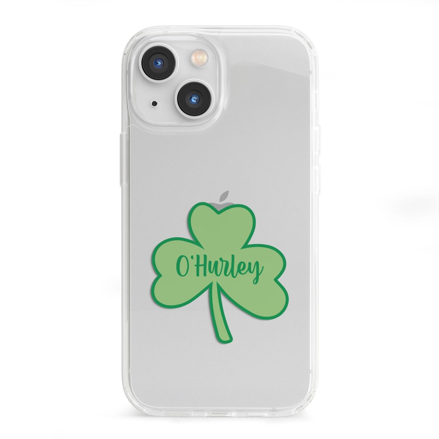 Shamrock with Name iPhone 13 Mini Clear Bumper Case