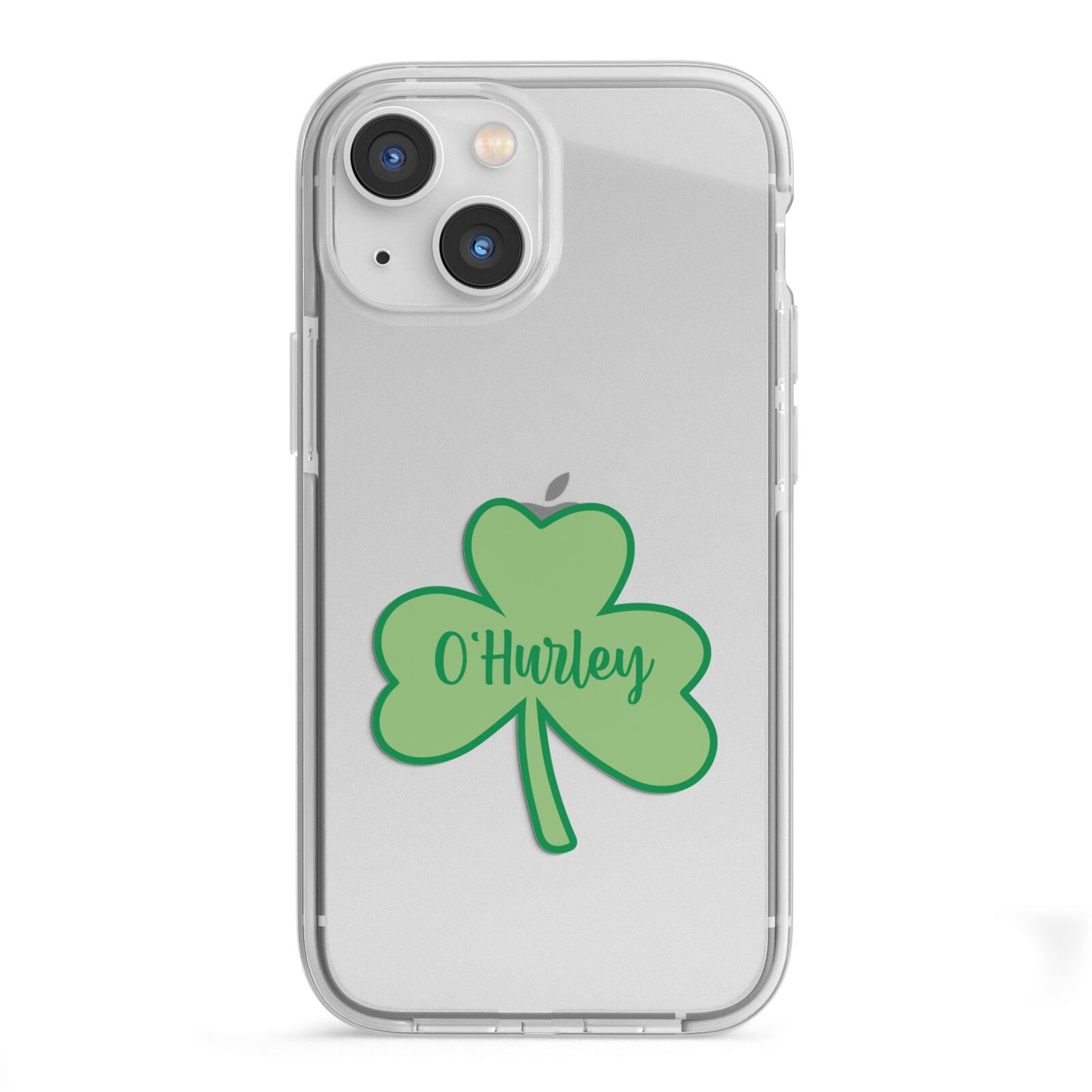 Shamrock with Name iPhone 13 Mini TPU Impact Case with White Edges