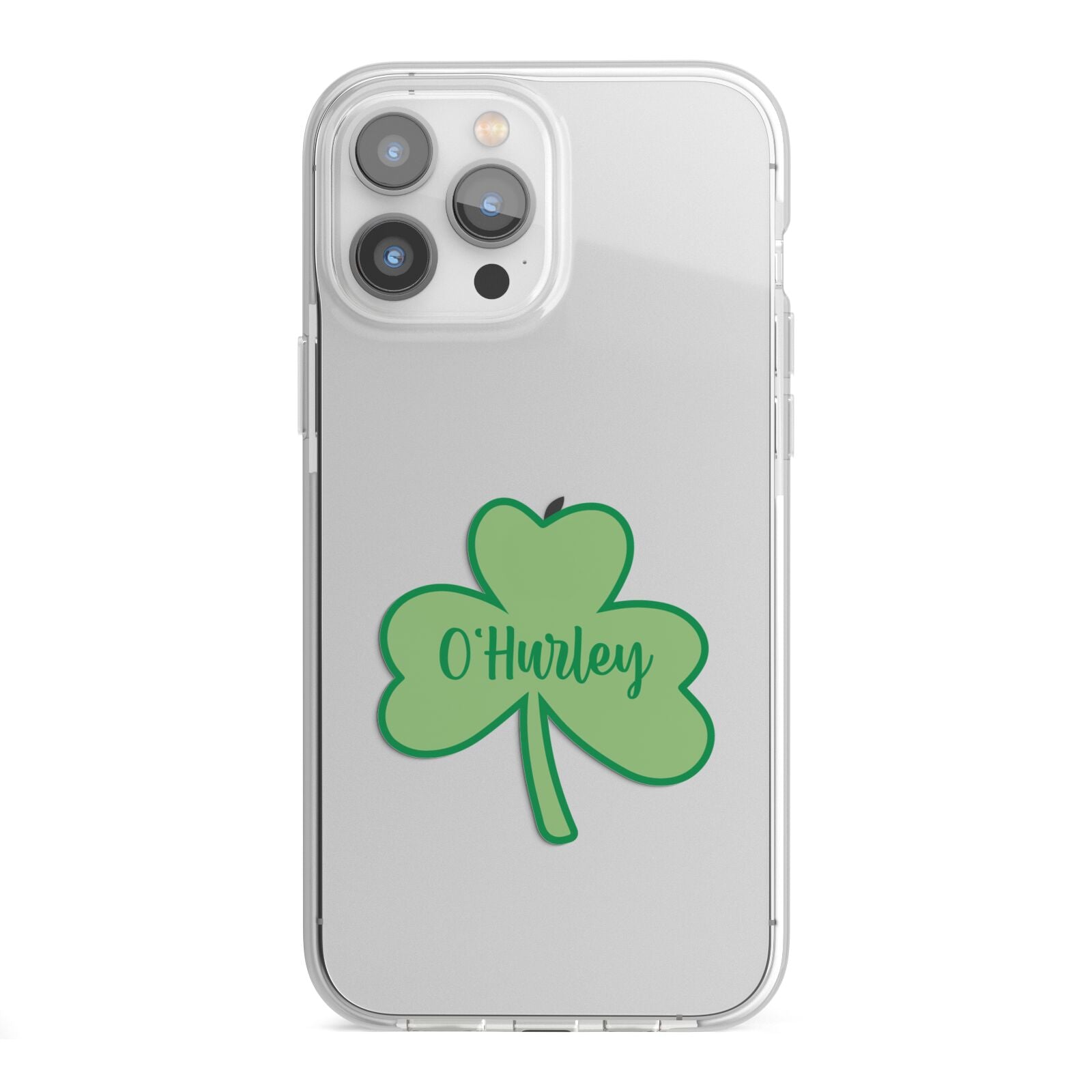 Shamrock with Name iPhone 13 Pro Max TPU Impact Case with White Edges