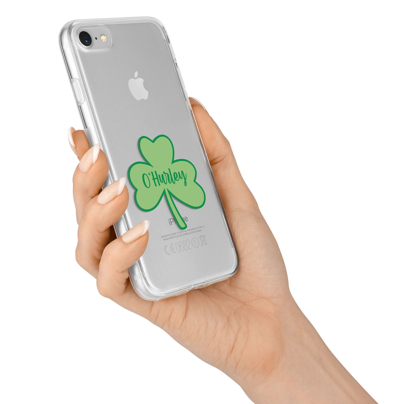 Shamrock with Name iPhone 7 Bumper Case on Silver iPhone Alternative Image