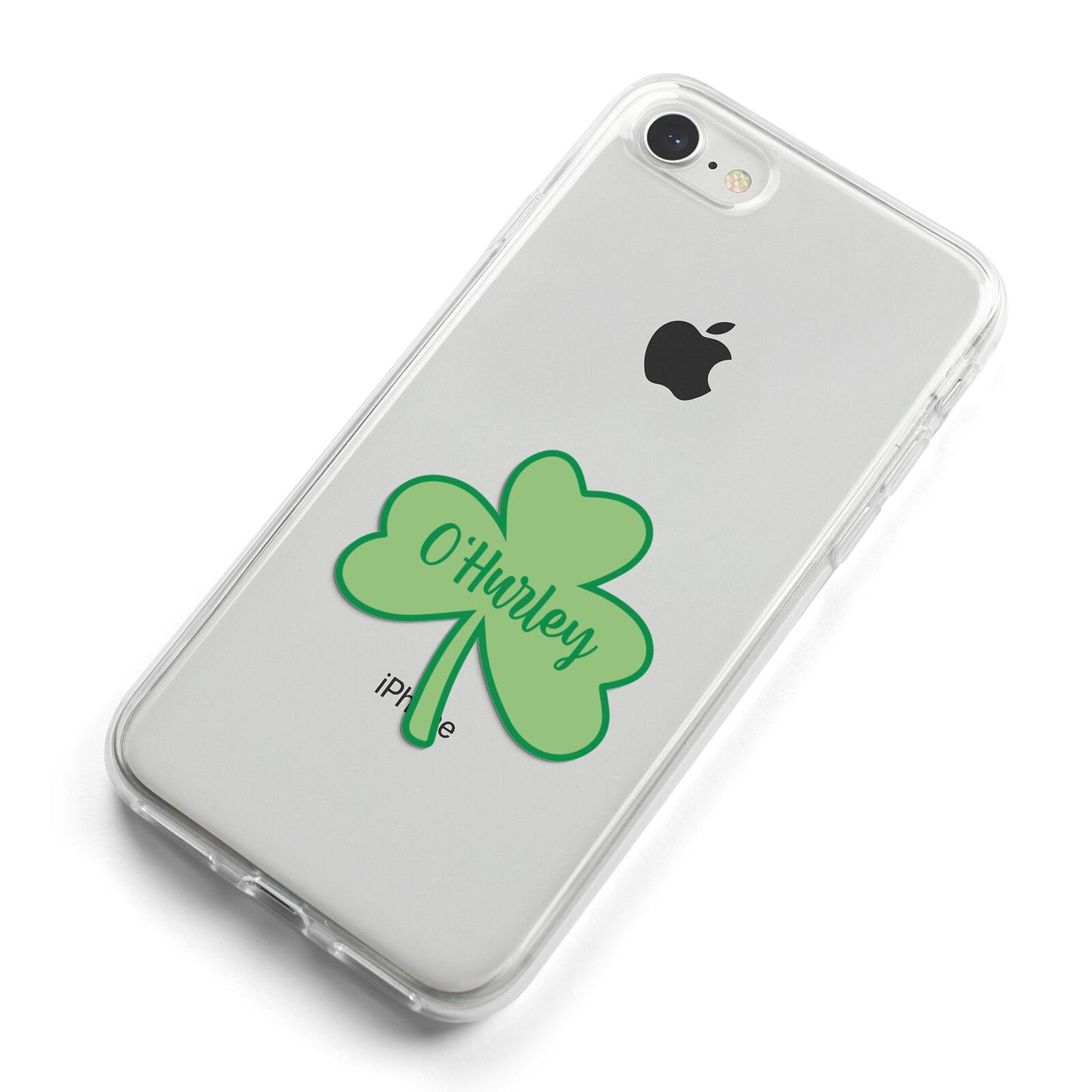 Shamrock with Name iPhone 8 Bumper Case on Silver iPhone Alternative Image