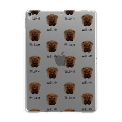 Shar Pei Icon with Name Apple iPad Silver Case