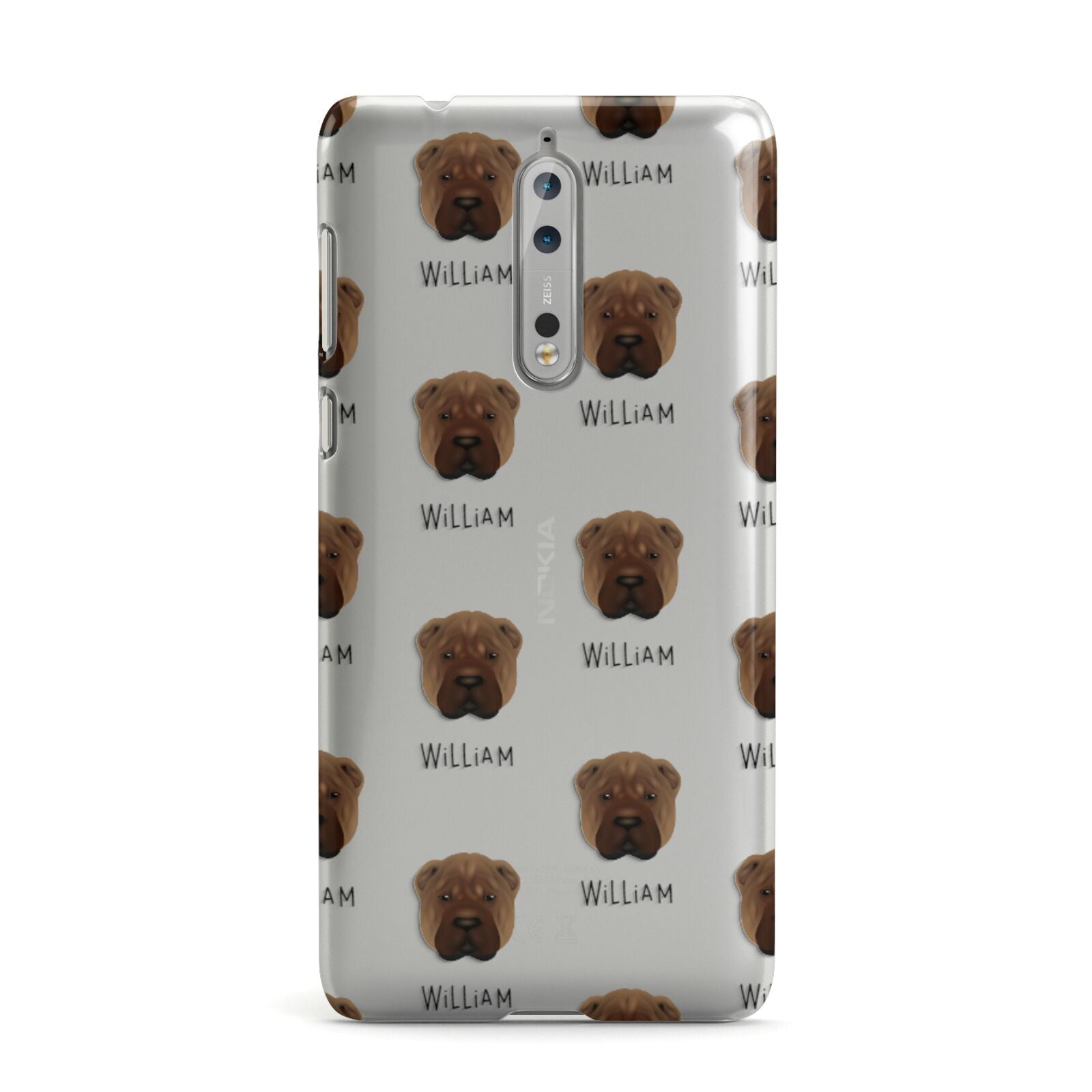 Shar Pei Icon with Name Nokia Case