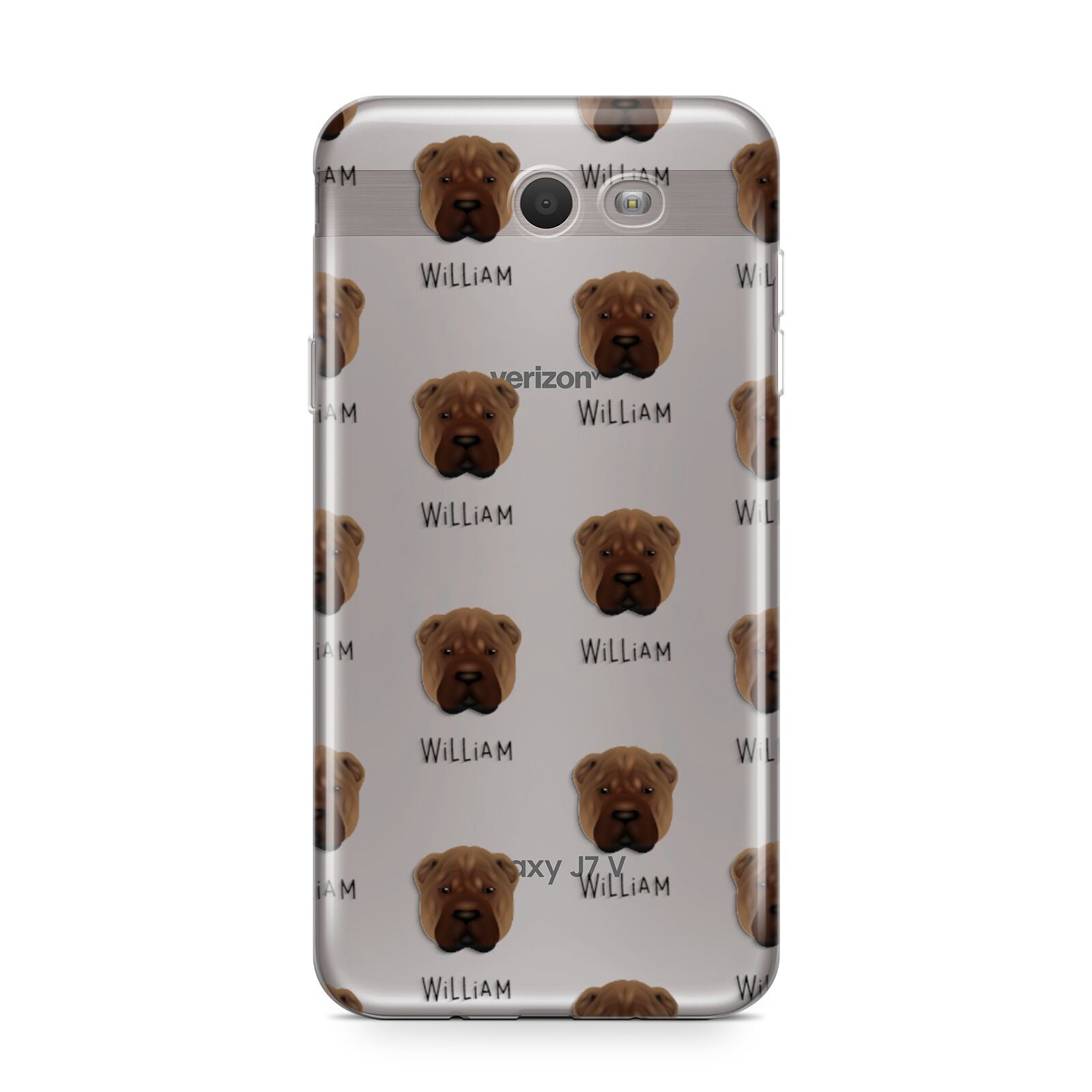 Shar Pei Icon with Name Samsung Galaxy J7 2017 Case