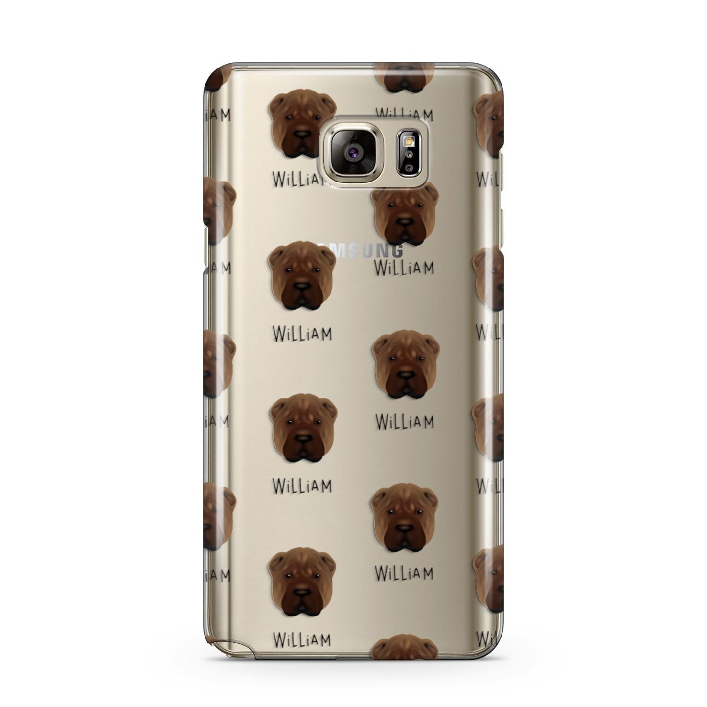 Shar Pei Icon with Name Samsung Galaxy Note 5 Case