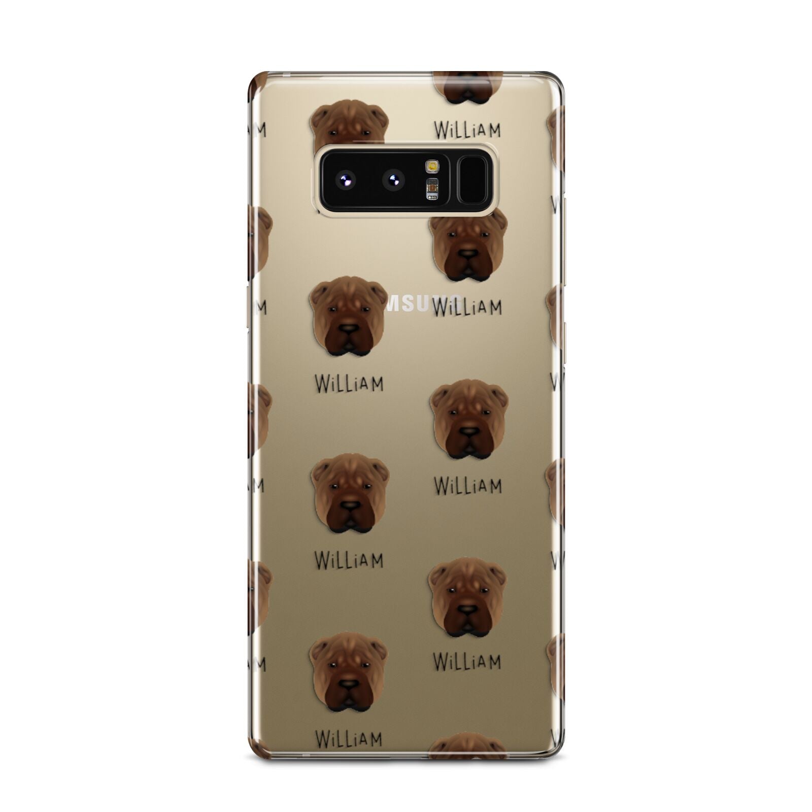 Shar Pei Icon with Name Samsung Galaxy Note 8 Case