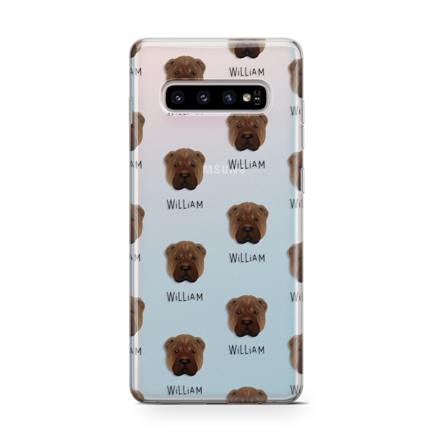 Shar Pei Icon with Name Samsung Galaxy S10 Case