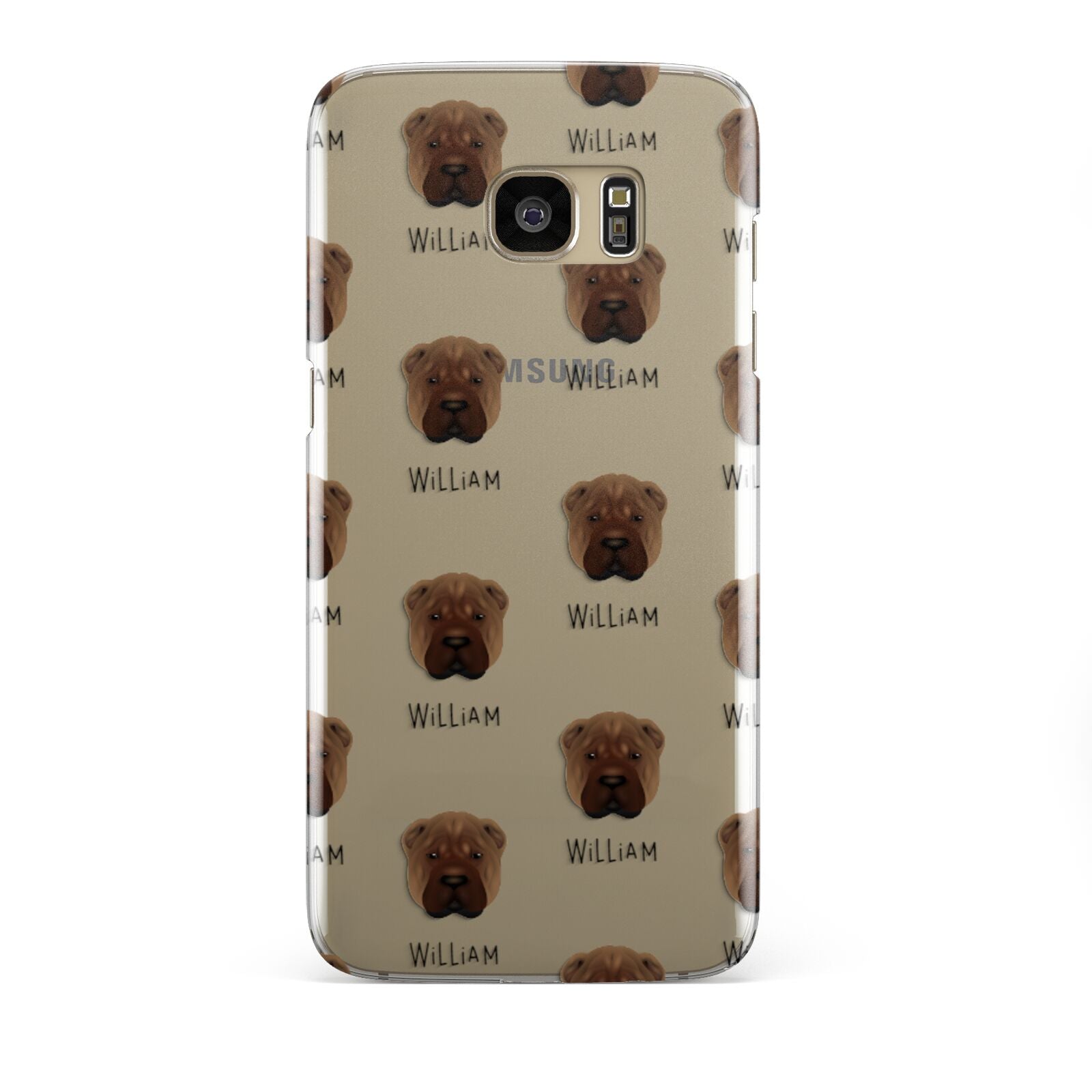 Shar Pei Icon with Name Samsung Galaxy S7 Edge Case