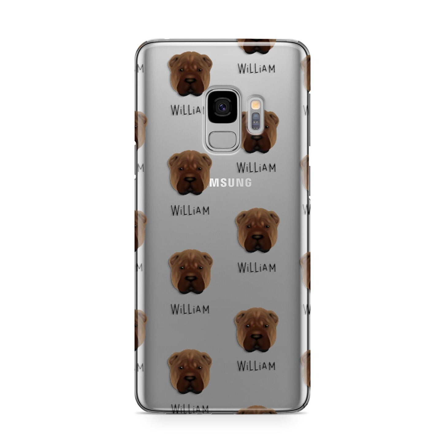 Shar Pei Icon with Name Samsung Galaxy S9 Case