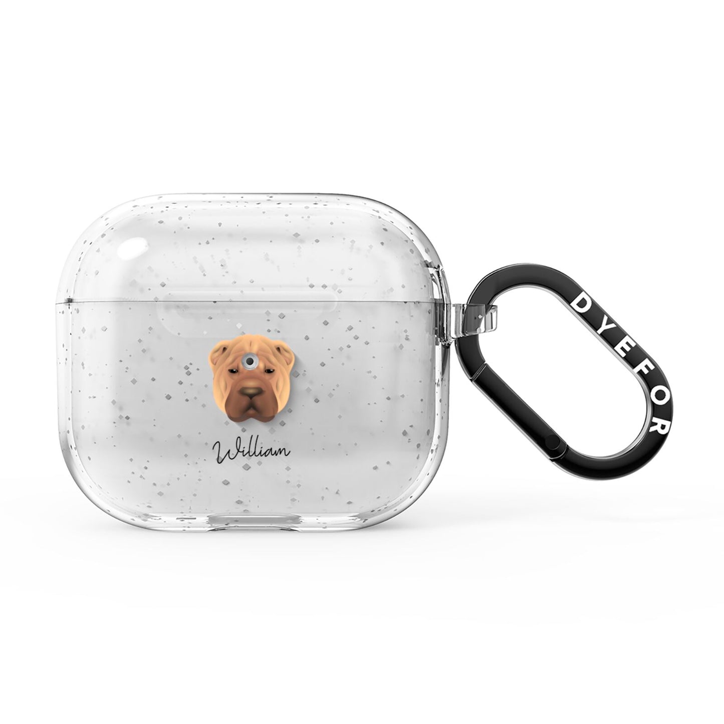 Shar Pei Personalised AirPods Glitter Case 3rd Gen