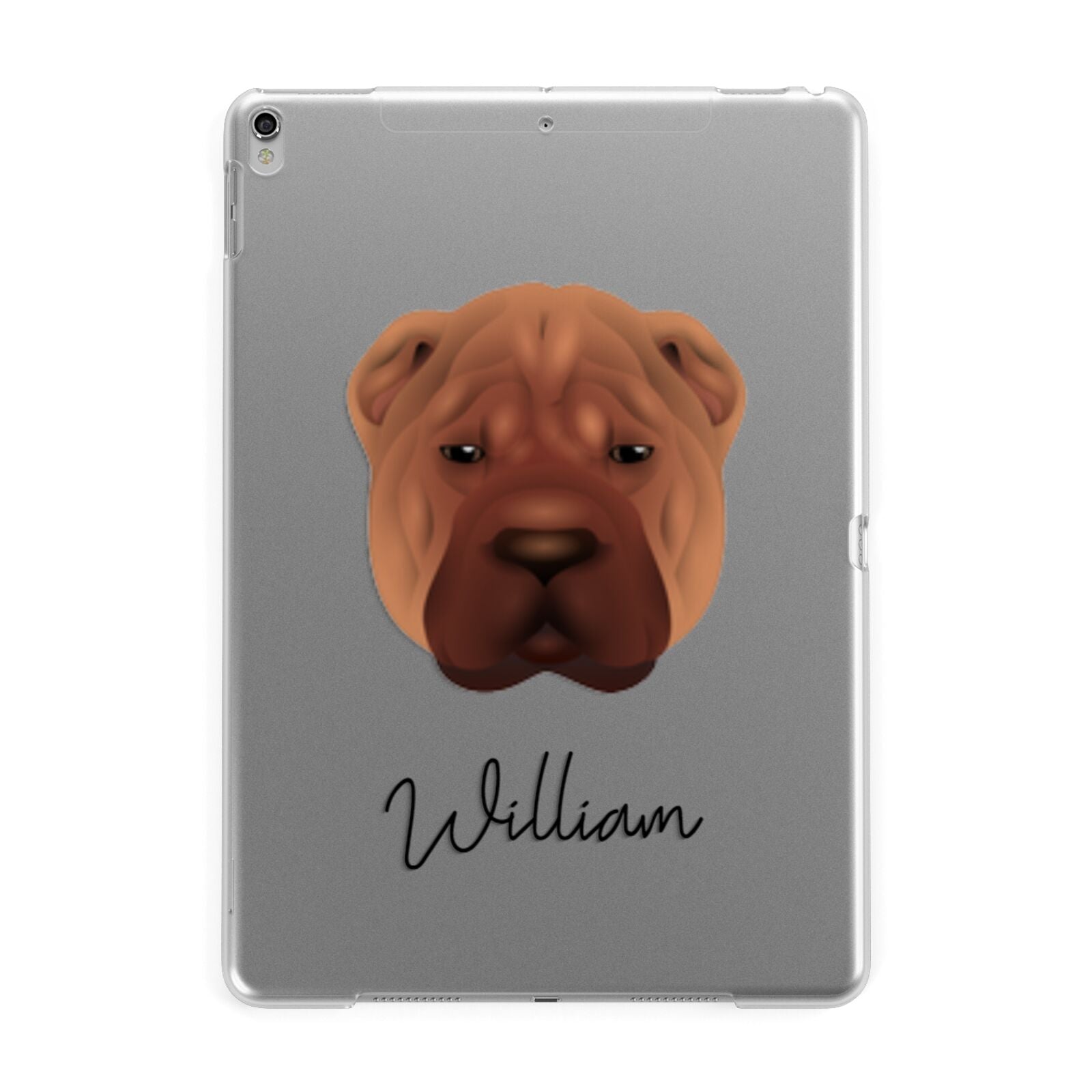 Shar Pei Personalised Apple iPad Silver Case