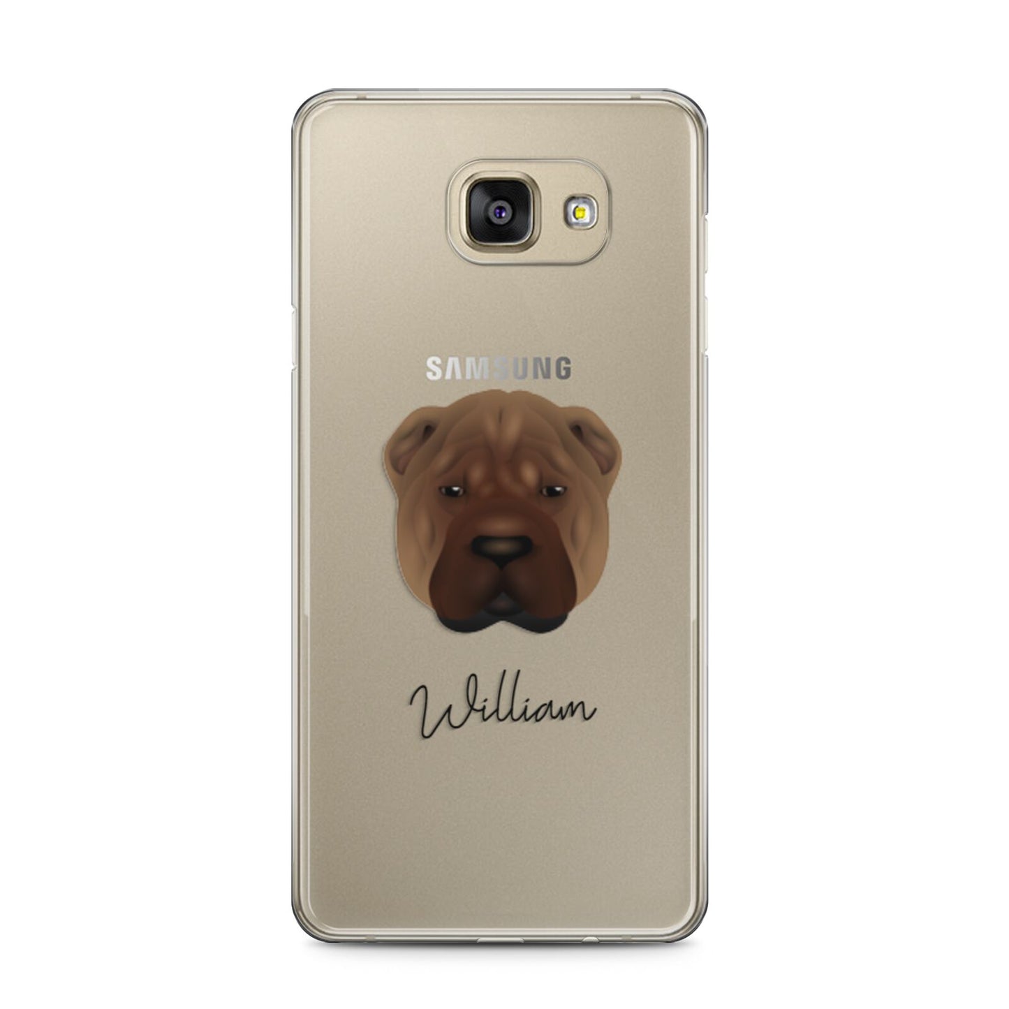 Shar Pei Personalised Samsung Galaxy A5 2016 Case on gold phone