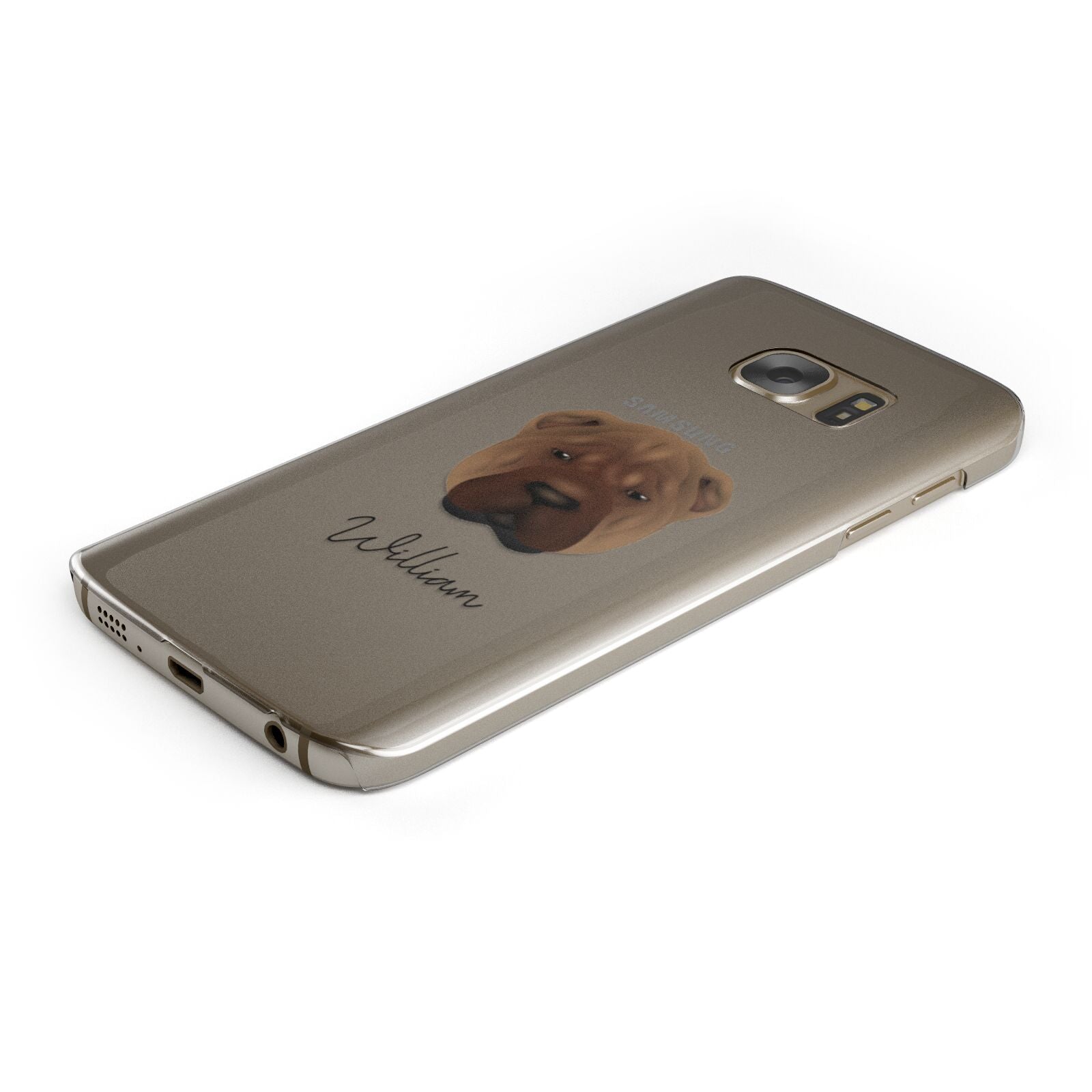 Shar Pei Personalised Samsung Galaxy Case Bottom Cutout