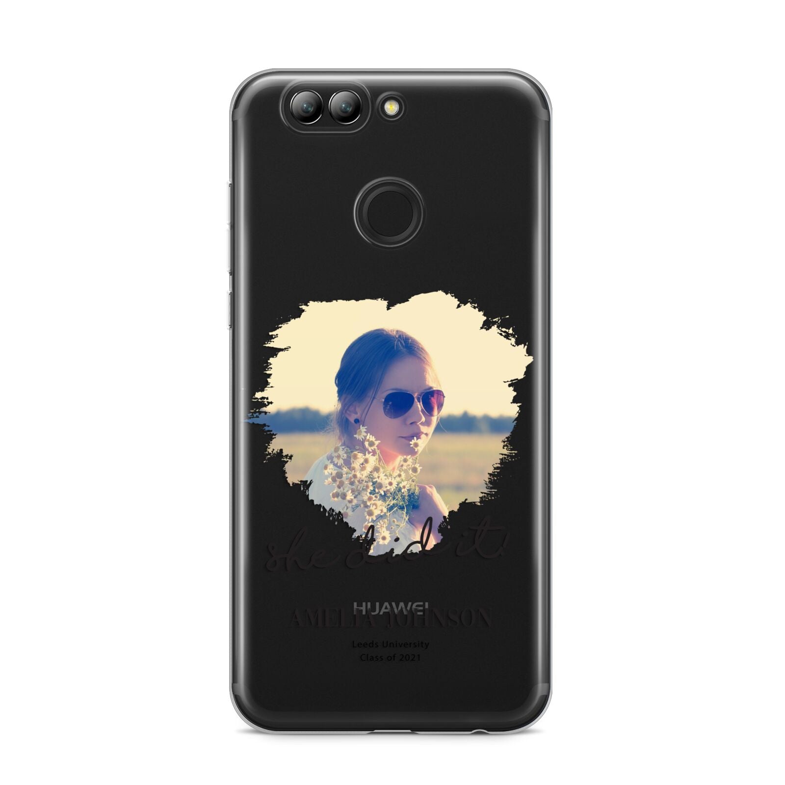 She Did It Graduation Photo with Name Huawei Nova 2s Phone Case