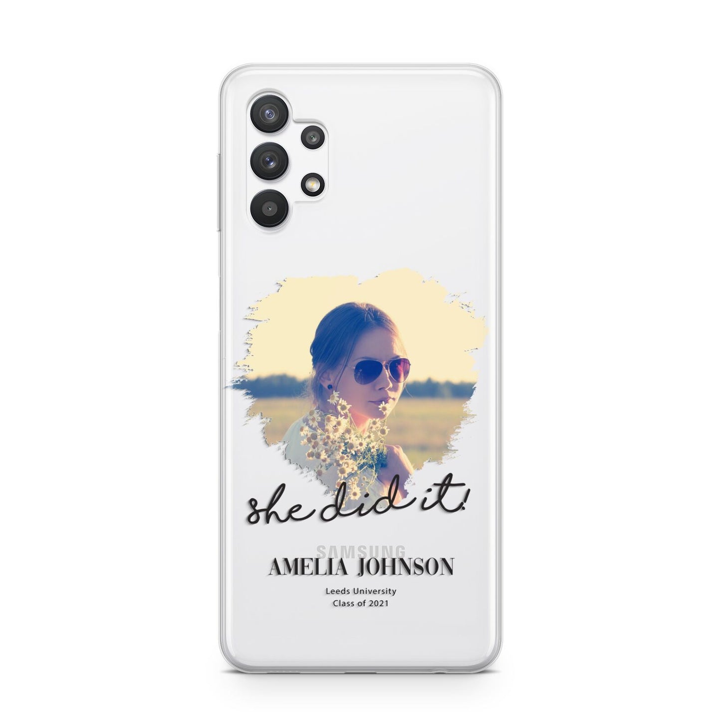 She Did It Graduation Photo with Name Samsung A32 5G Case