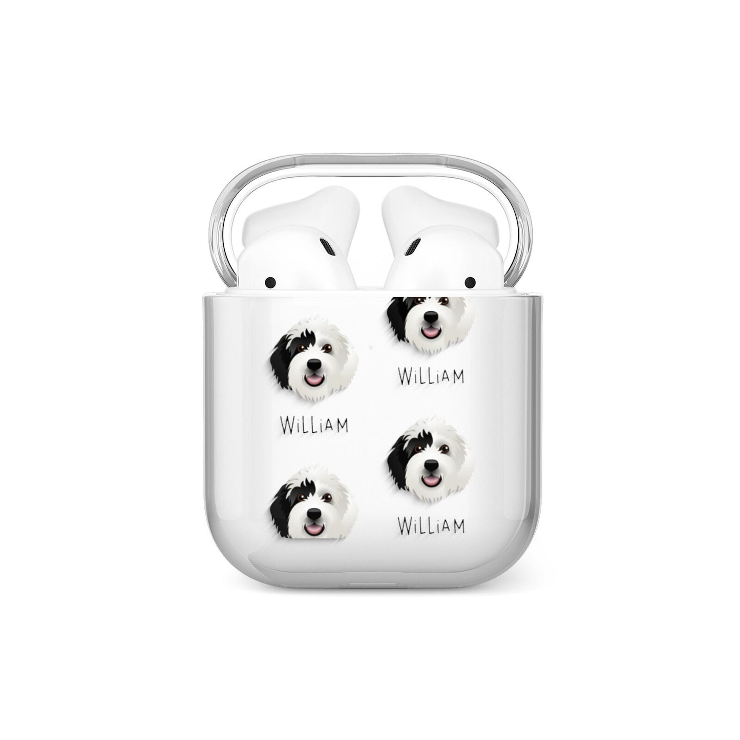 Sheepadoodle Icon with Name AirPods Case