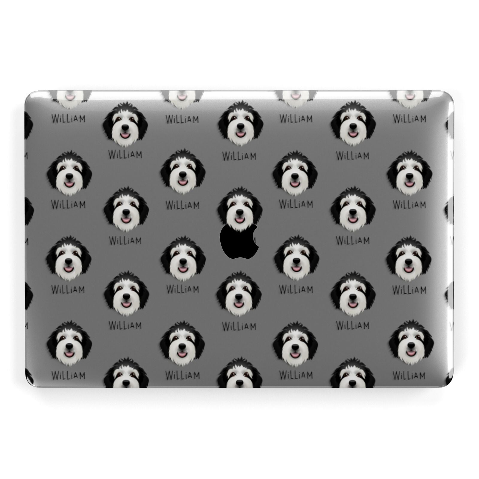 Sheepadoodle Icon with Name Apple MacBook Case