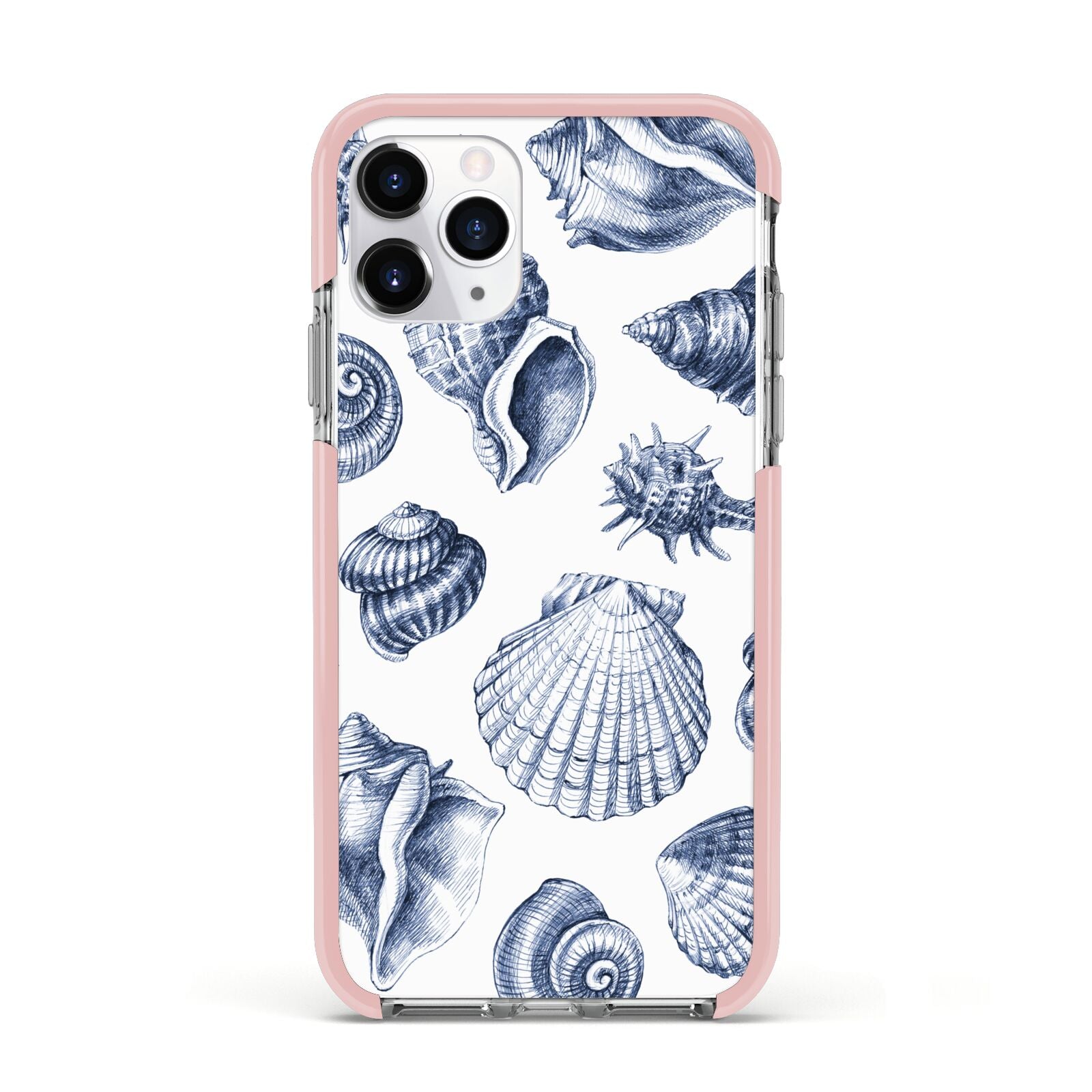 Shell Apple iPhone 11 Pro in Silver with Pink Impact Case