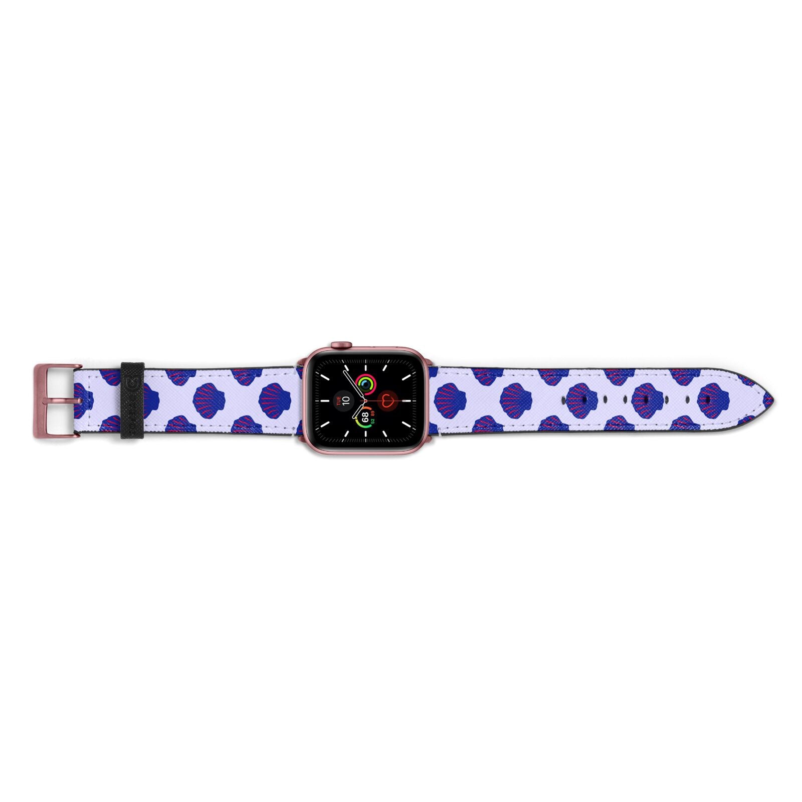 Shell Pattern Apple Watch Strap Landscape Image Rose Gold Hardware