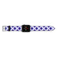 Shell Pattern Apple Watch Strap Landscape Image Silver Hardware