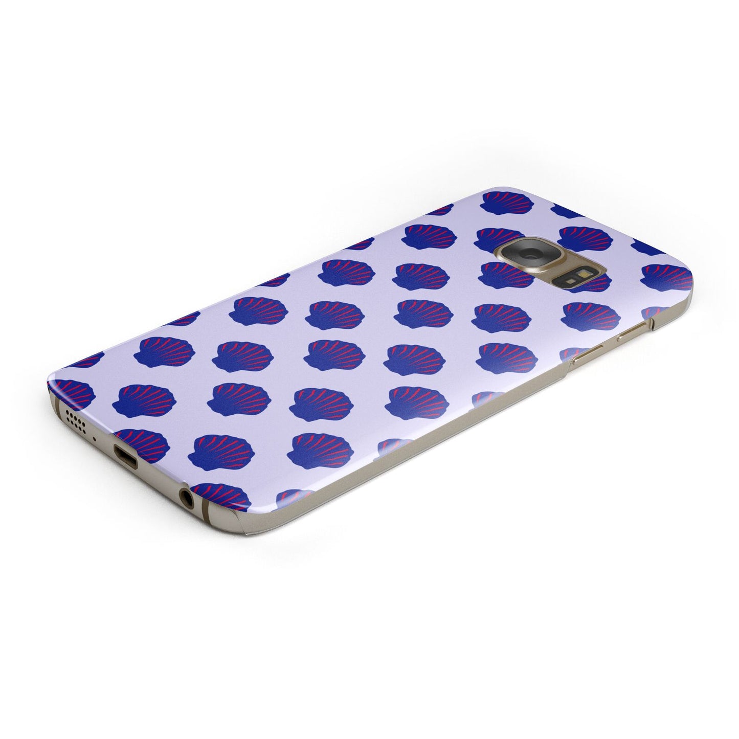 Shell Pattern Protective Samsung Galaxy Case Angled Image