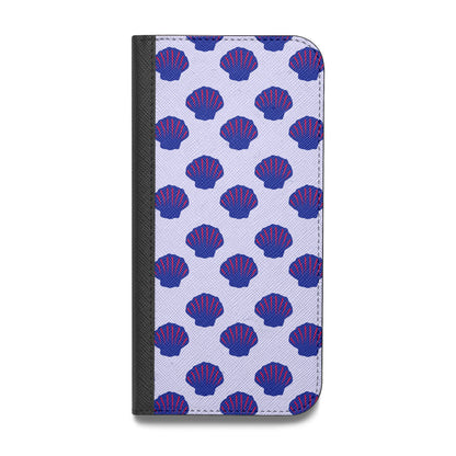 Shell Pattern Vegan Leather Flip iPhone Case