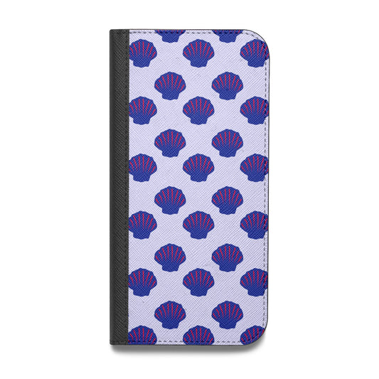 Shell Pattern Vegan Leather Flip iPhone Case