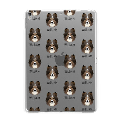 Shetland Sheepdog Icon with Name Apple iPad Silver Case