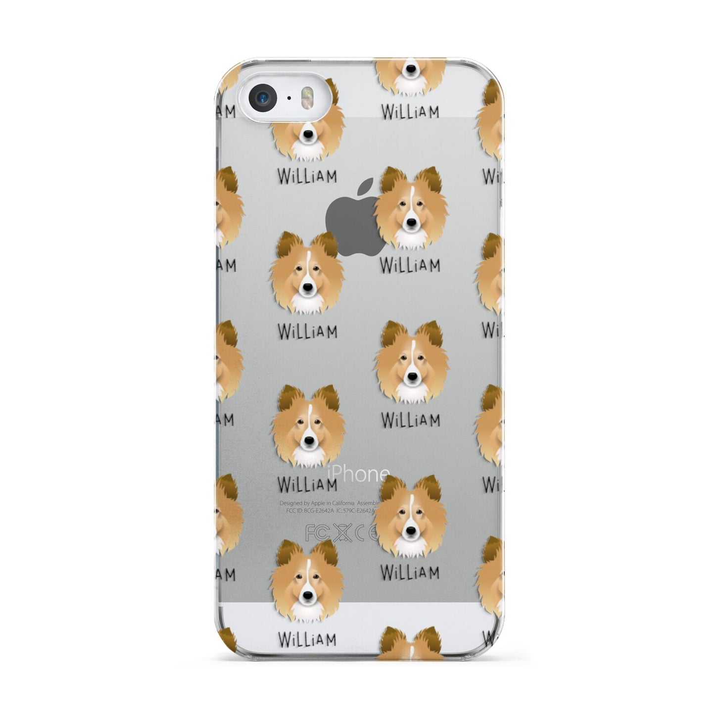 Shetland Sheepdog Icon with Name Apple iPhone 5 Case