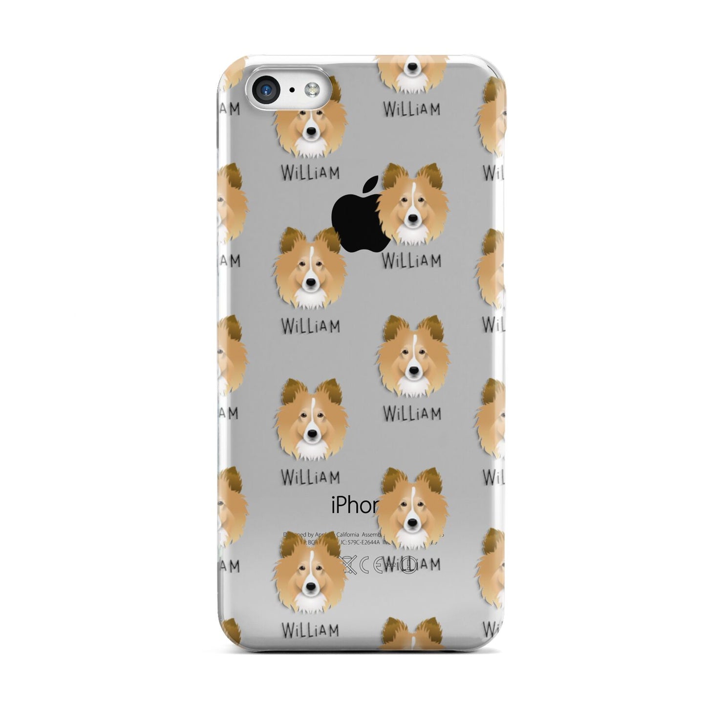 Shetland Sheepdog Icon with Name Apple iPhone 5c Case