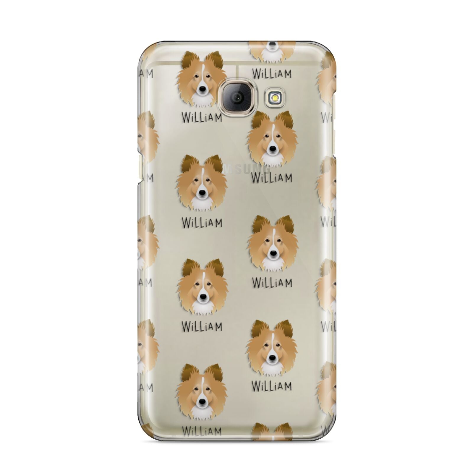 Shetland Sheepdog Icon with Name Samsung Galaxy A8 2016 Case