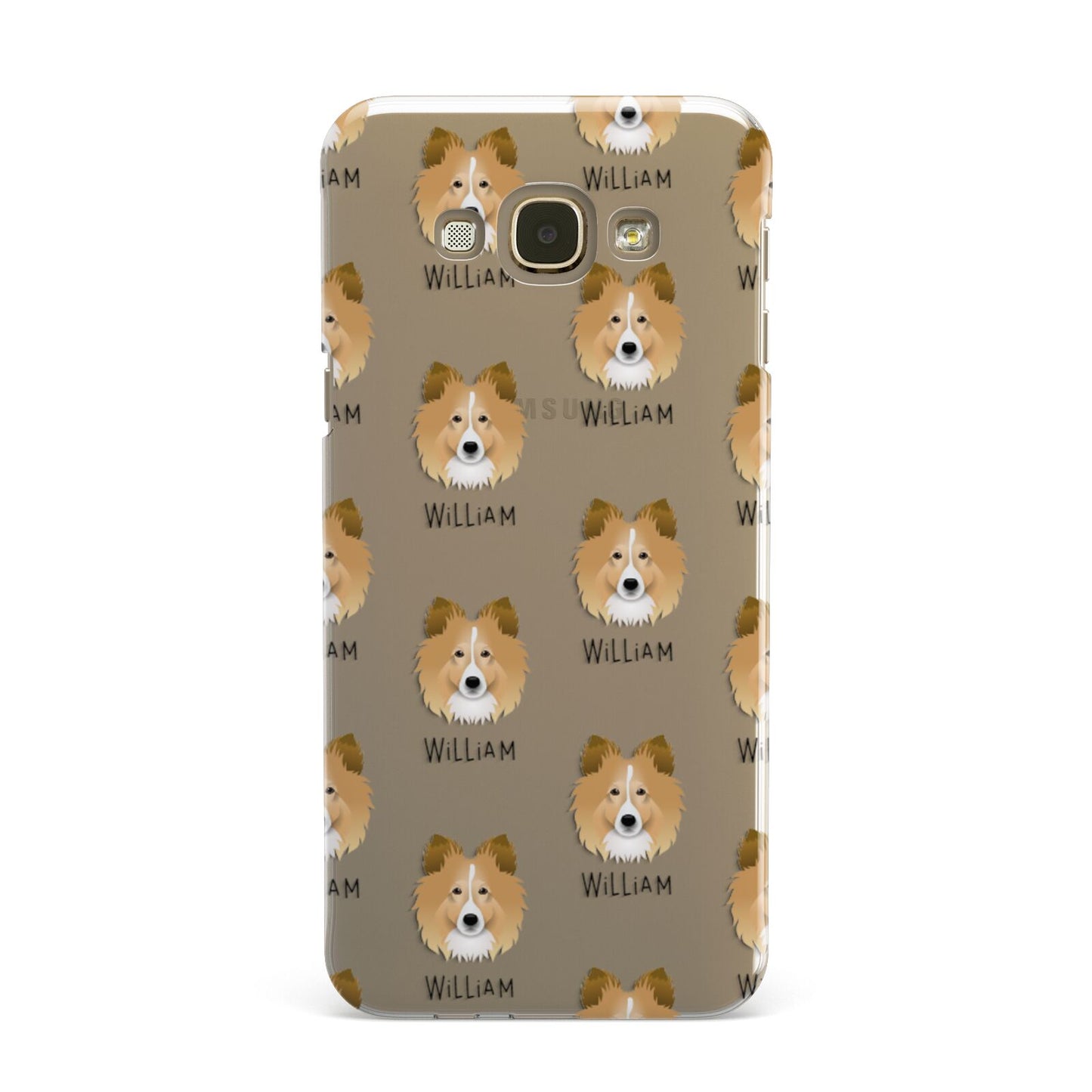 Shetland Sheepdog Icon with Name Samsung Galaxy A8 Case