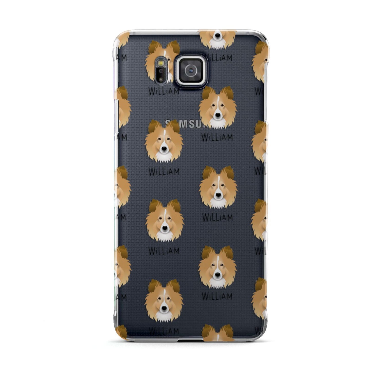 Shetland Sheepdog Icon with Name Samsung Galaxy Alpha Case