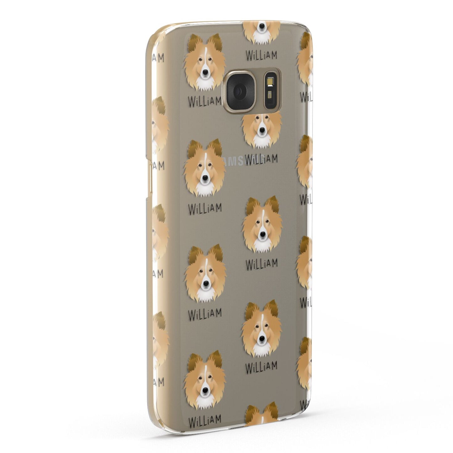 Shetland Sheepdog Icon with Name Samsung Galaxy Case Fourty Five Degrees