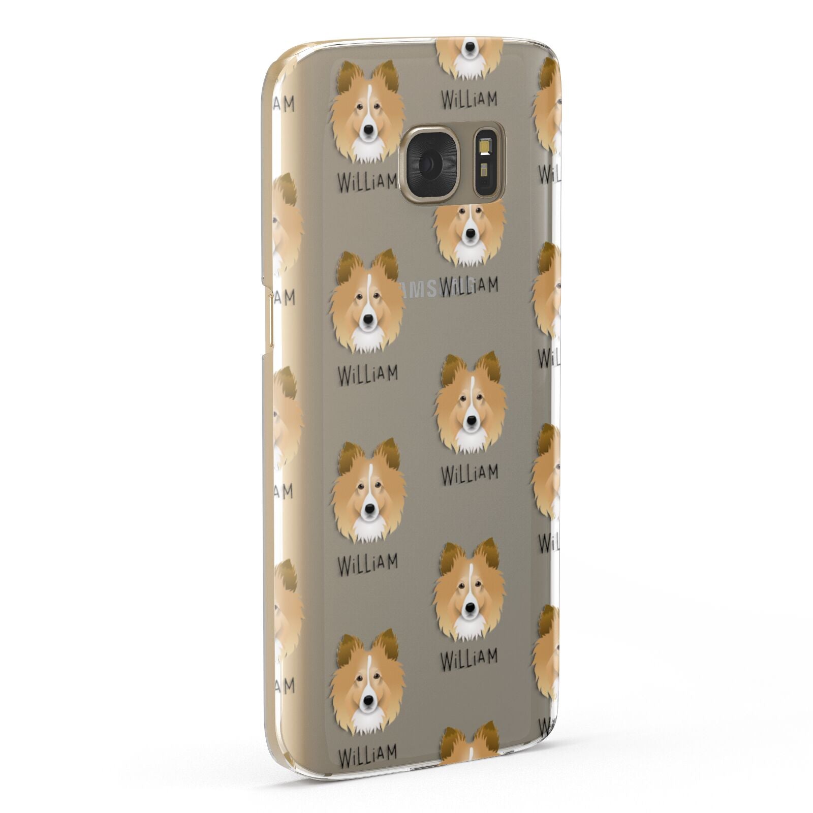 Shetland Sheepdog Icon with Name Samsung Galaxy Case Fourty Five Degrees