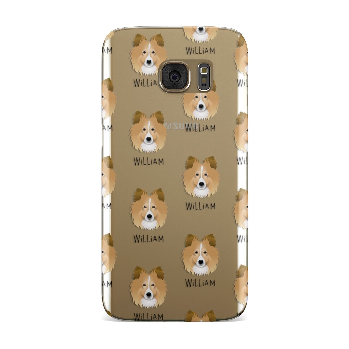 Shetland Sheepdog Icon with Name Samsung Galaxy Case