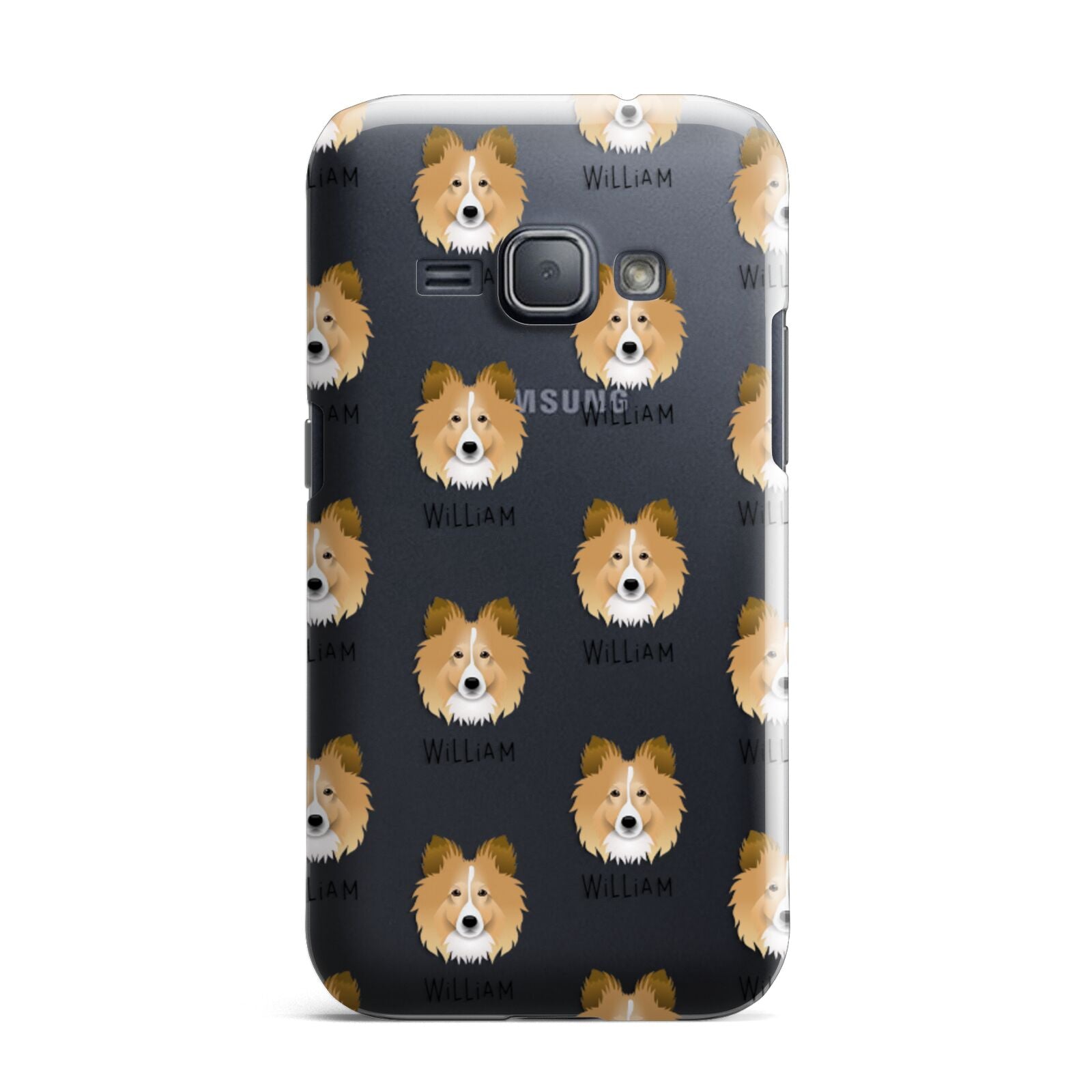 Shetland Sheepdog Icon with Name Samsung Galaxy J1 2016 Case