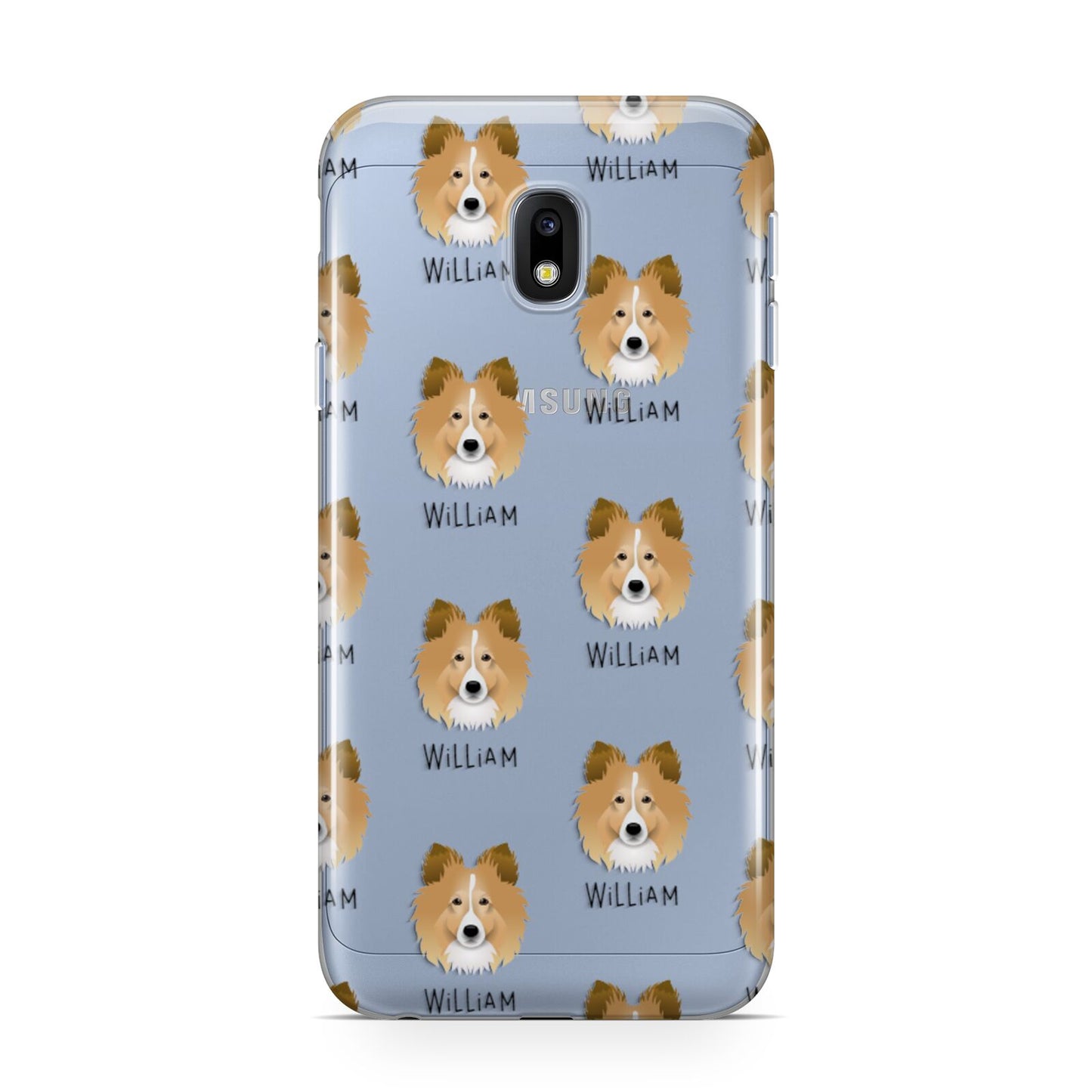 Shetland Sheepdog Icon with Name Samsung Galaxy J3 2017 Case