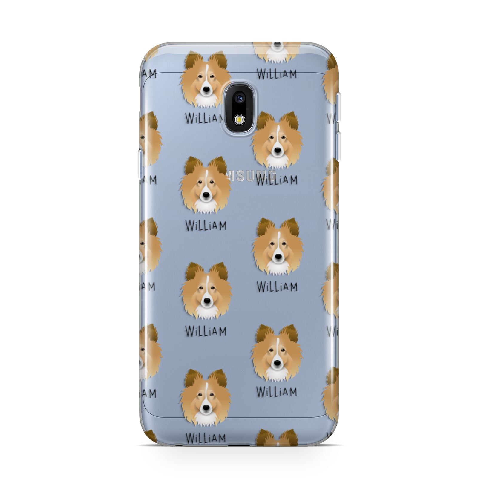 Shetland Sheepdog Icon with Name Samsung Galaxy J3 2017 Case