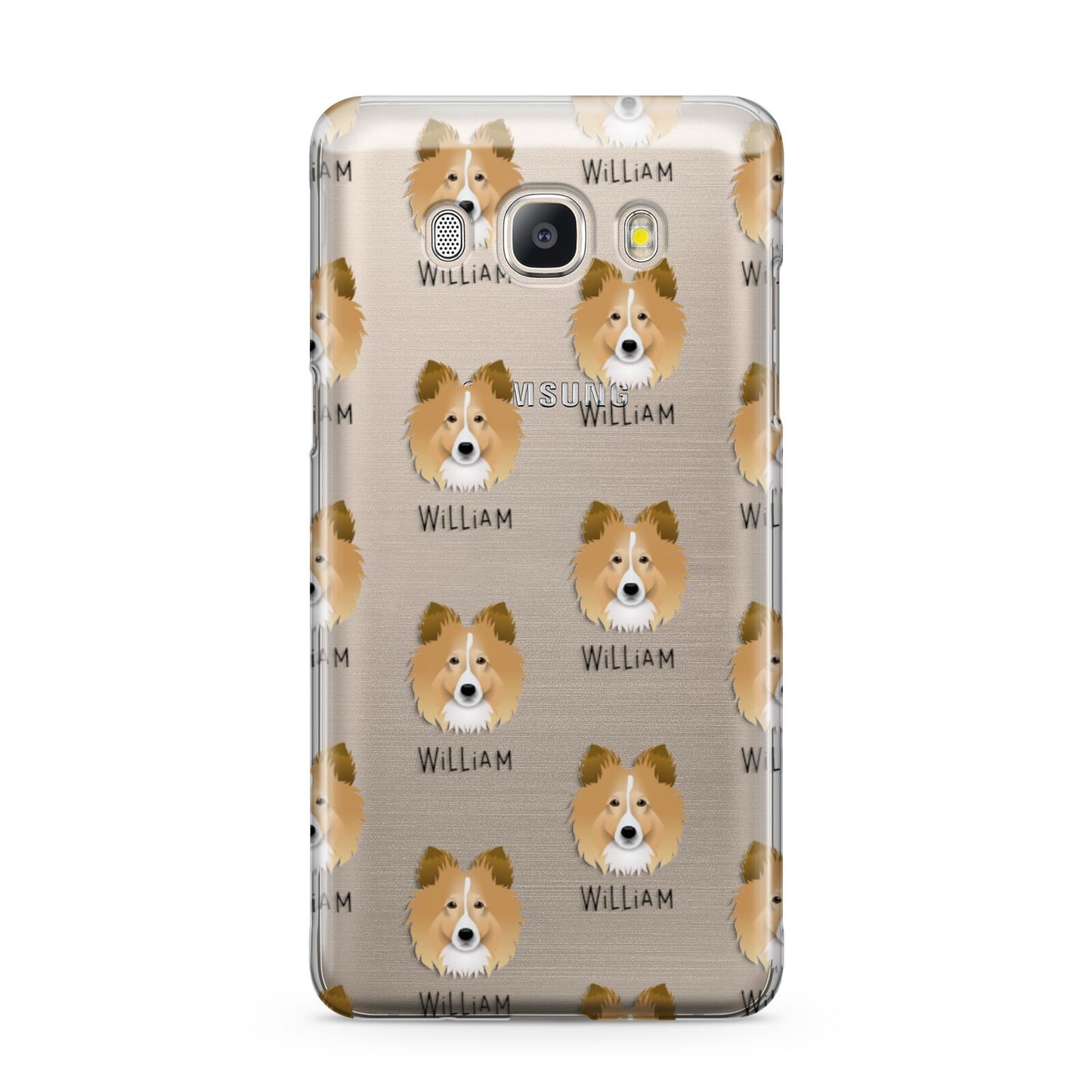 Shetland Sheepdog Icon with Name Samsung Galaxy J5 2016 Case