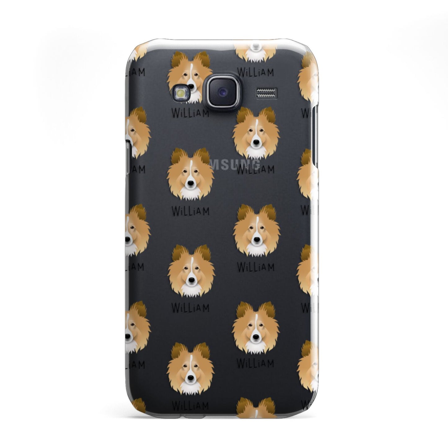 Shetland Sheepdog Icon with Name Samsung Galaxy J5 Case