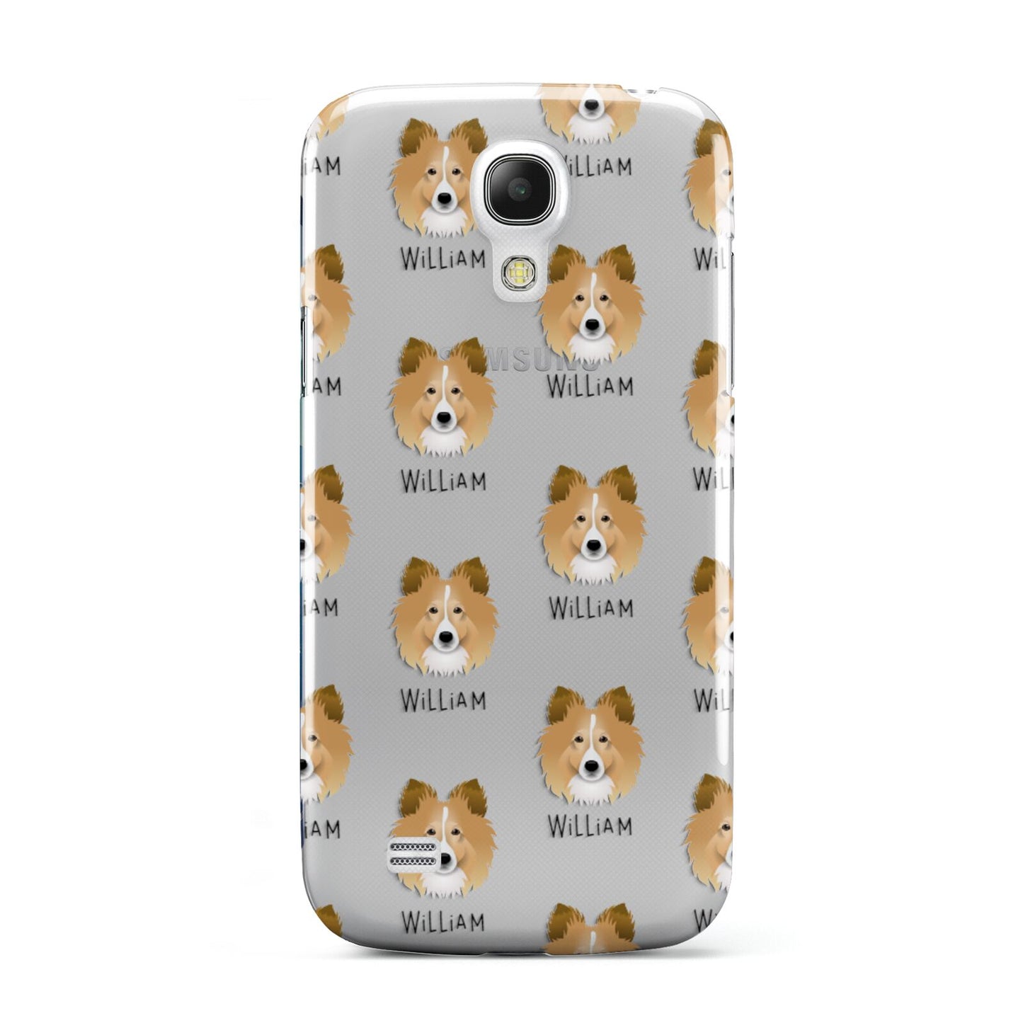 Shetland Sheepdog Icon with Name Samsung Galaxy S4 Mini Case