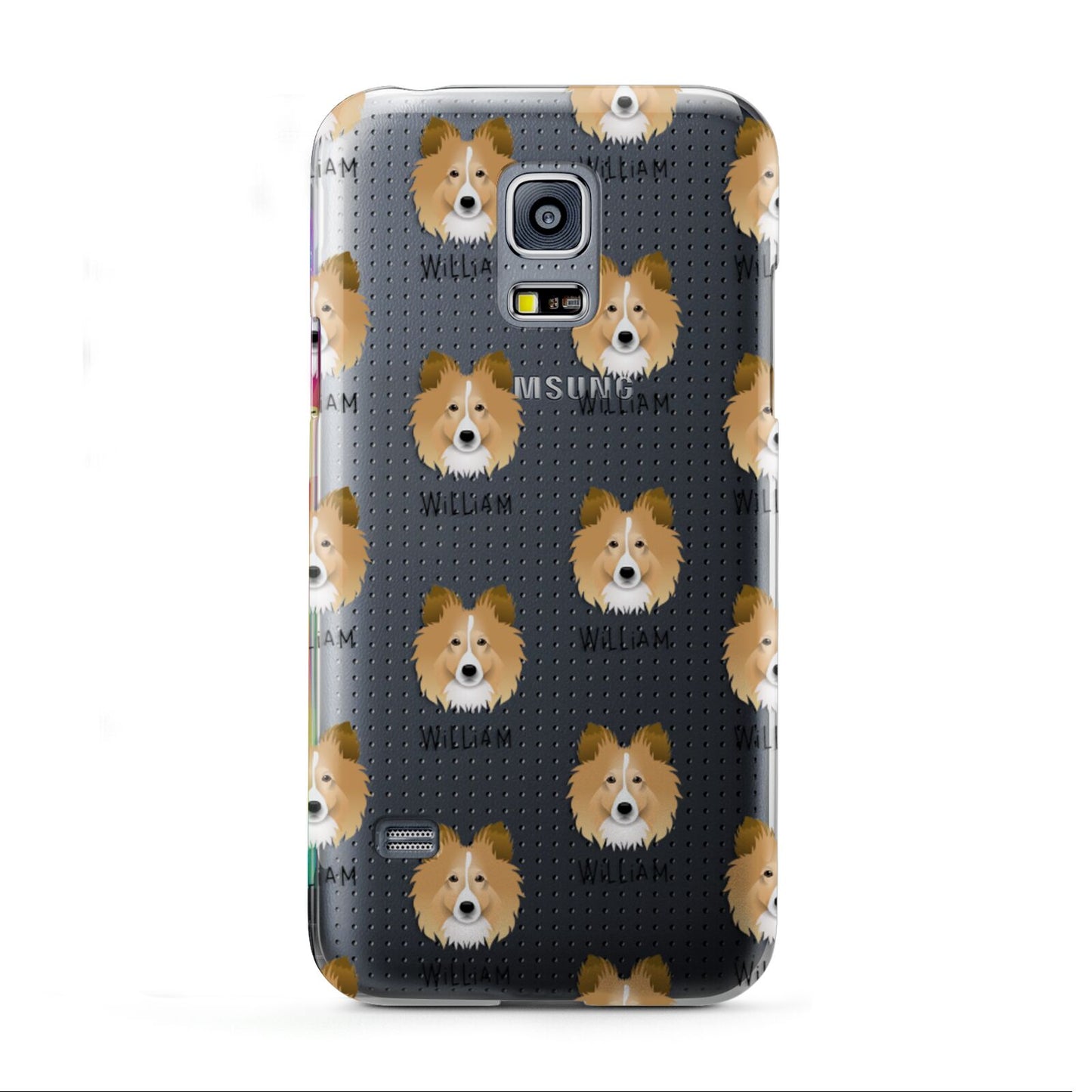 Shetland Sheepdog Icon with Name Samsung Galaxy S5 Mini Case