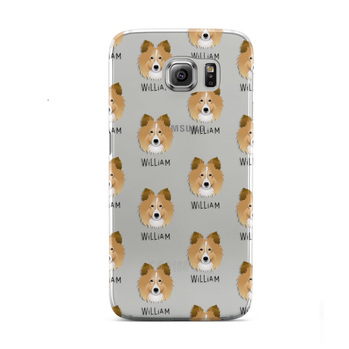 Shetland Sheepdog Icon with Name Samsung Galaxy S6 Case